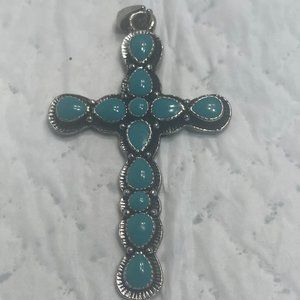 turquoise cross pendant